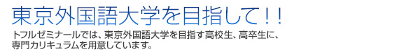 東京外国語大学を目指して!!