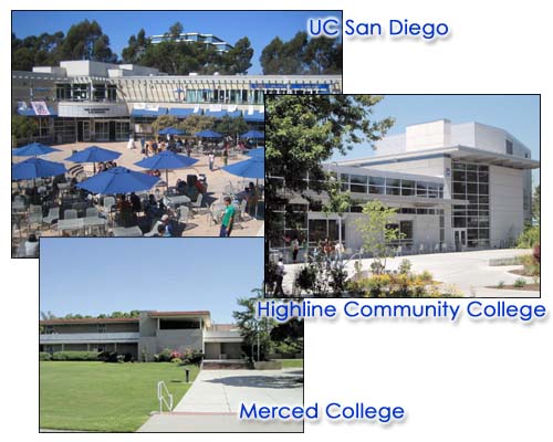 UCSD・HighlineCommunity・MercedCollege